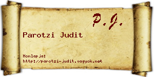 Parotzi Judit névjegykártya